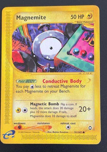 Pokémon Trading Card - MAGNEMITE - 91/147 - 2002 - LP