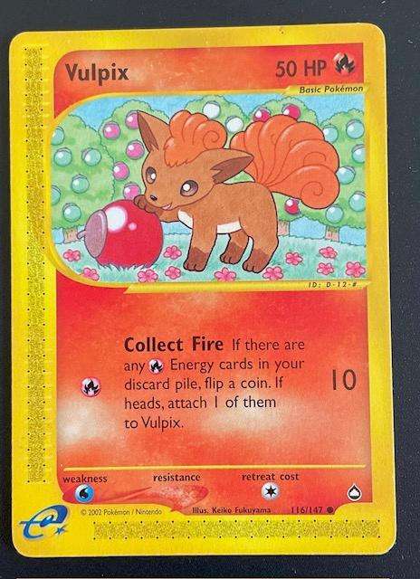 Pokémon Trading Card - VULPIX - 116/147 - 2002 - LP - UNCOMMON