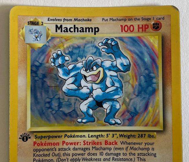 Pokémon Trading Card - MACHAMP HOLO 1999 1ST EDITION - 8/102