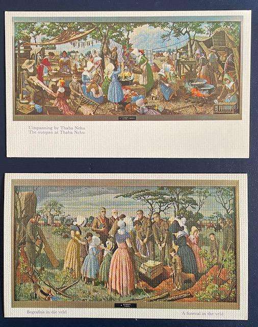 VOORTREKKER MONUMENT  POSTCARDS (2)  -  unused  #5 and 6 .   #Africana