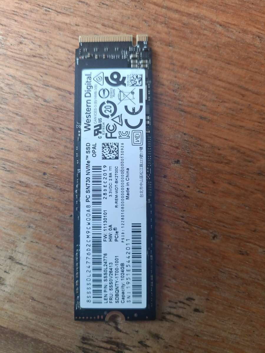 WD PC SN730 1TB NVMe SSD - OEM WD Black for PS5 & Laptops