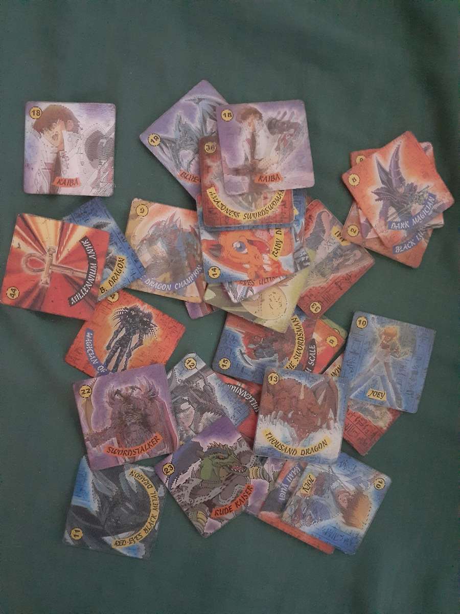 1999 Pokemon Cards, Box Of Tazos & Yugioh TV Cards