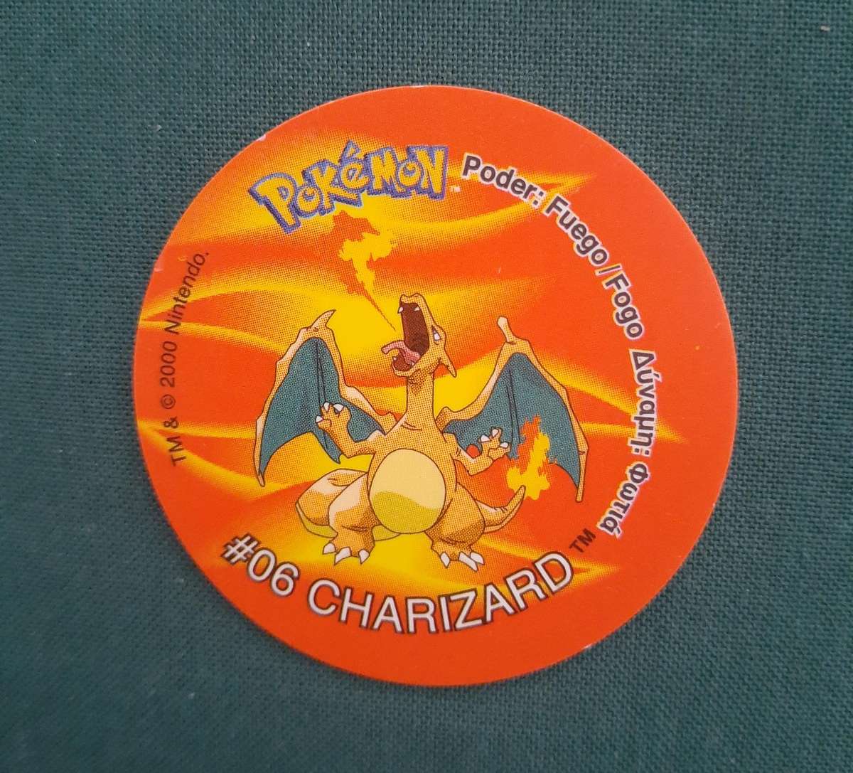 Rare Spanish 2000 Charizard Tazo