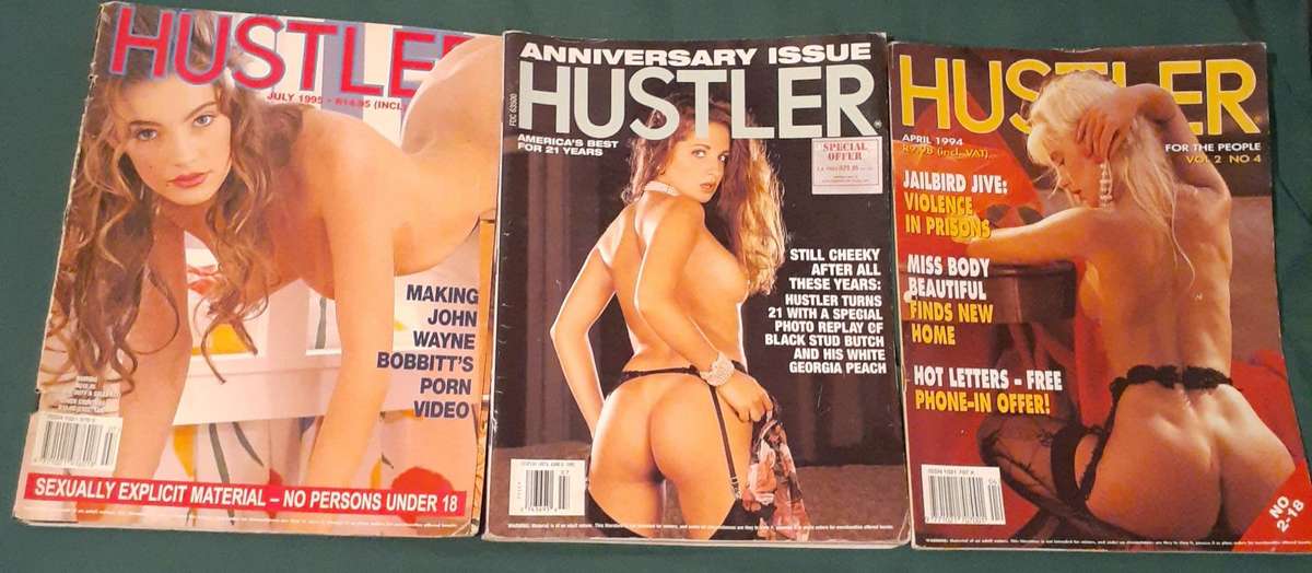 3 Vintage Hustler Magazines!