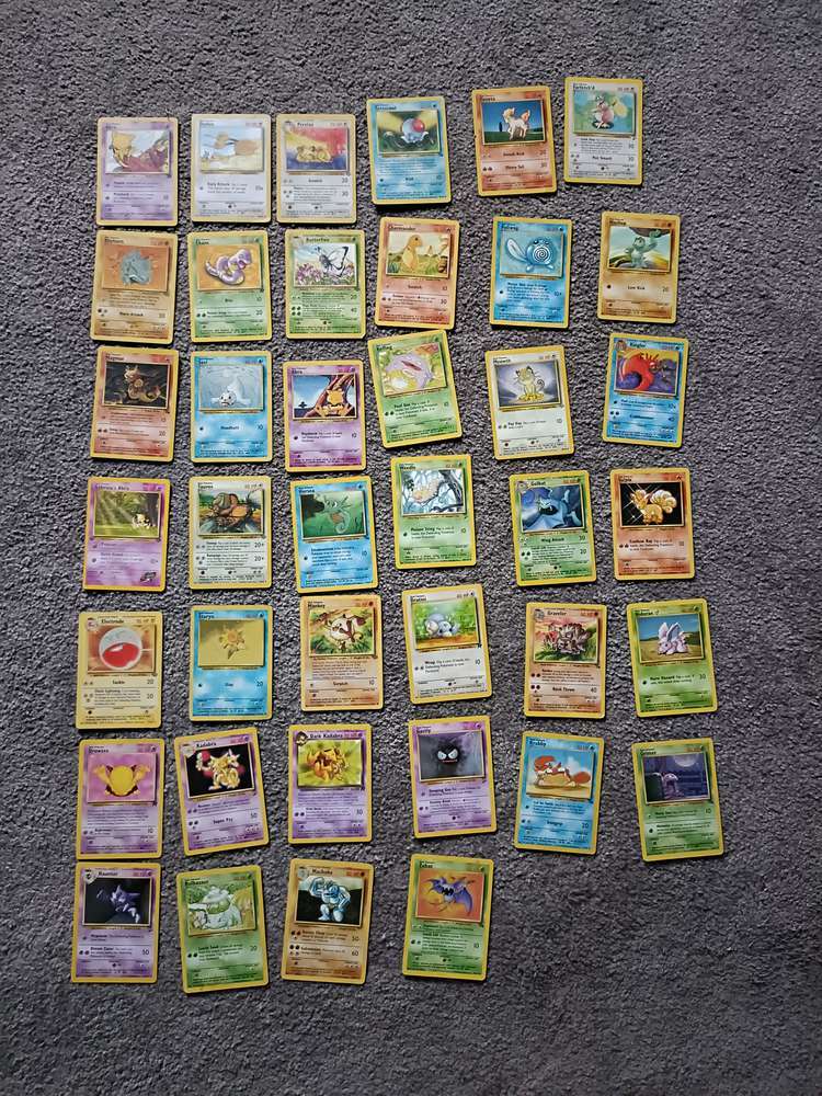 1999 Pokemon Cards, Box Of Tazos & Yugioh TV Cards