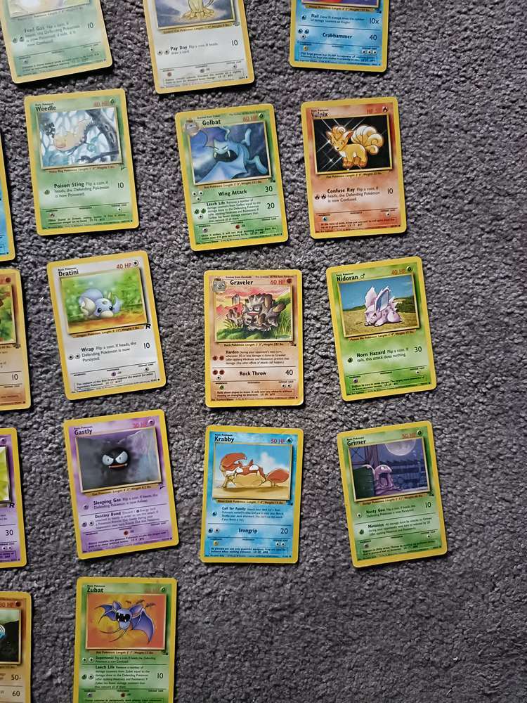 1999 Pokemon Cards, Box Of Tazos & Yugioh TV Cards