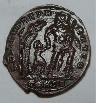 Emperor Constans 348-350 AD Ancient Roman Coin (Constantinople)