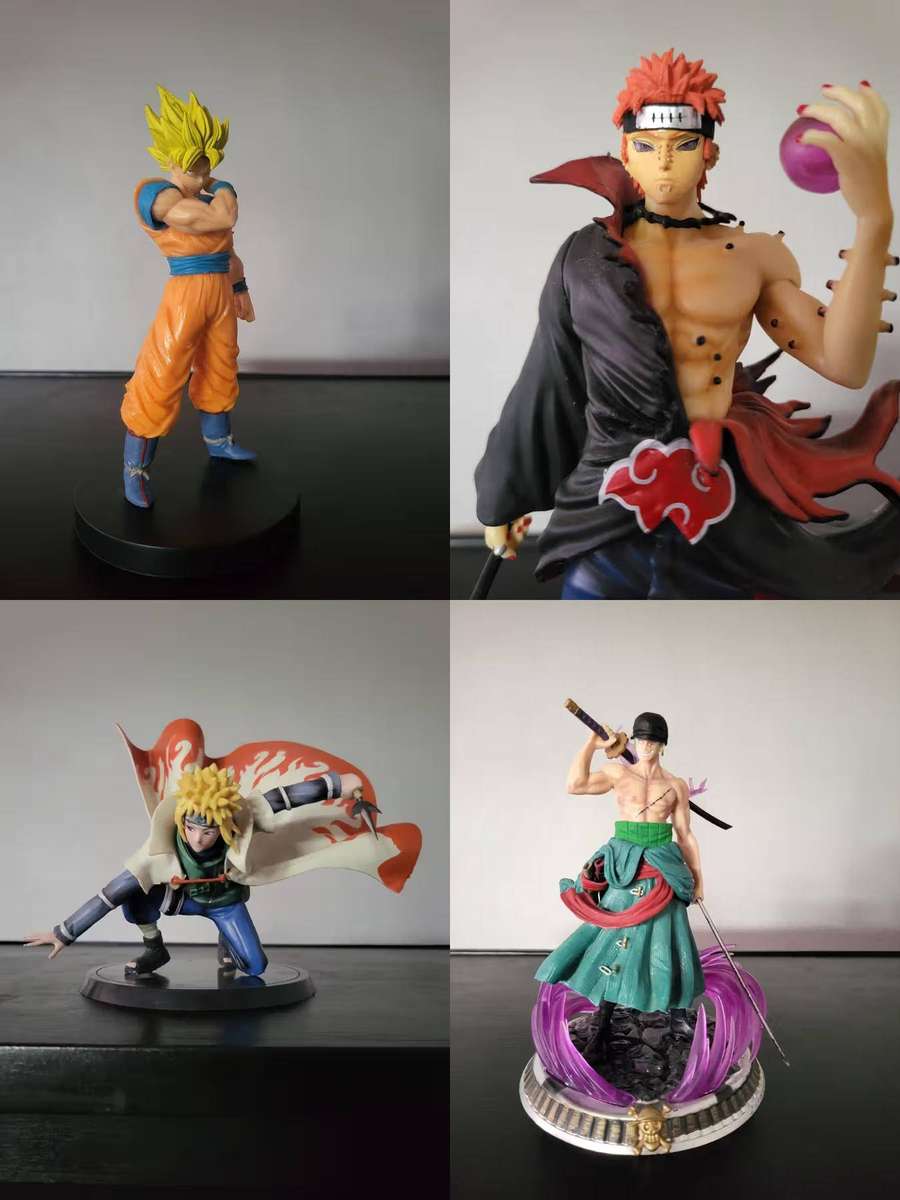 Goku, Zoro, Pain, Minato figure set