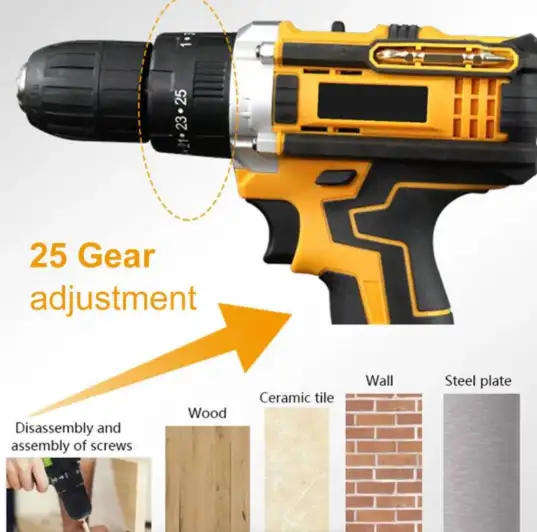 25 in 1 Cordless Rechargeable Drill Set - 48V