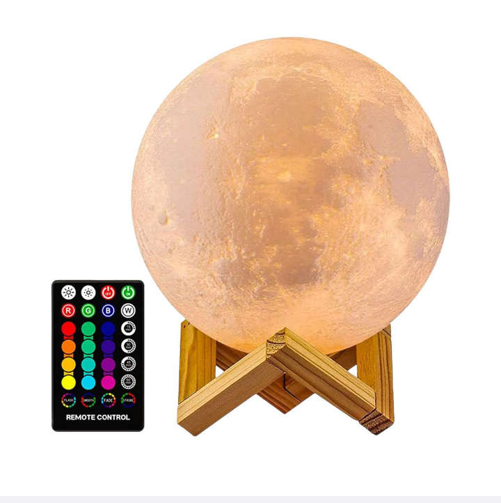 BURRAAQ TRANDING/ 3D MOON LAMP RECHARGEABLE NIGHT LIGHT