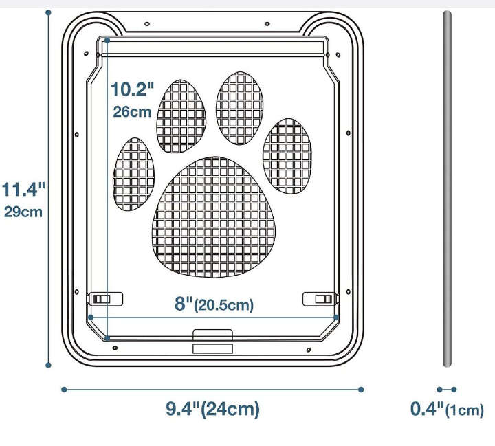 BURRAAQ TRANDING/ 4 INCHES PET CAT AND SMALL DOG MAGNET FLAP LOCKABLE