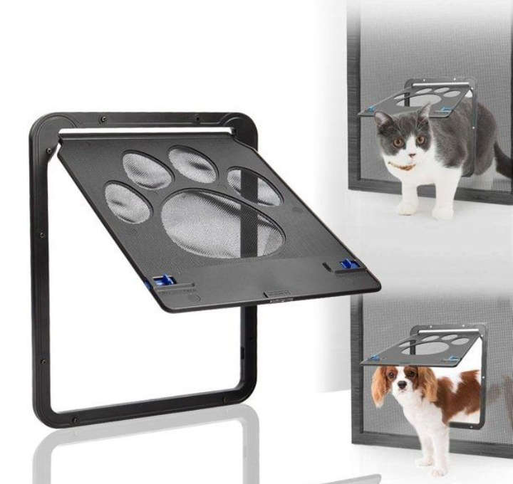 BURRAAQ TRANDING/ 4 INCHES PET CAT AND SMALL DOG MAGNET FLAP LOCKABLE
