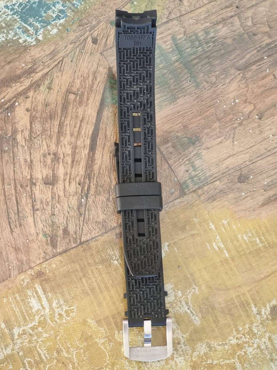 Tissot T055417 Rubber Strap  Black, 19mm, Stainless Steel Buckle