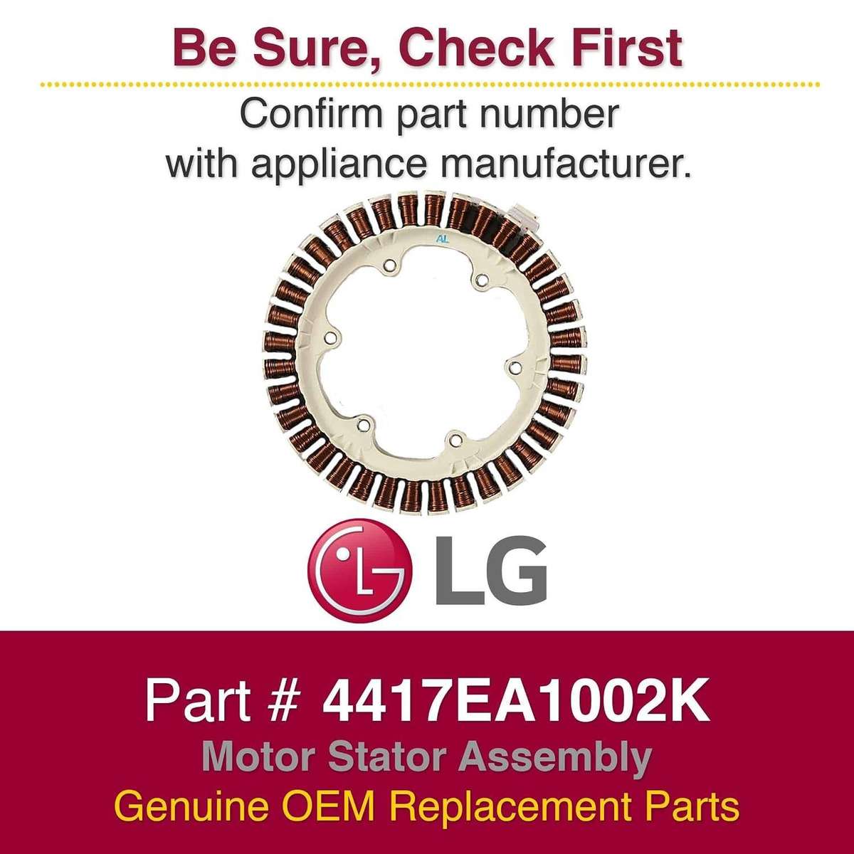 LG Washing Machine Stator Assembly (MEV34814601 / 4417EA1002K)