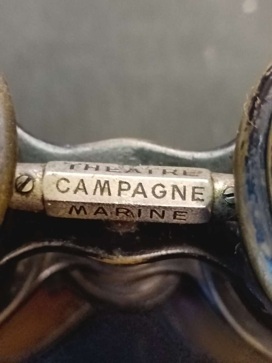 MILITARY WWI RELIC .MARINE/CAMPAGNE/THEATRE TRIPLE OPTIC ANTIQUE BINOCULARS.