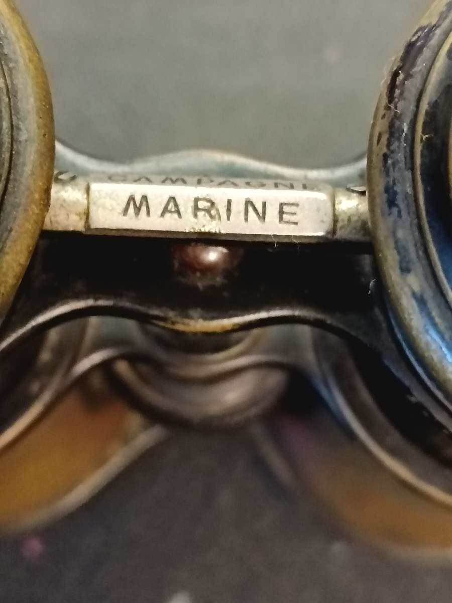 MILITARY WWI RELIC .MARINE/CAMPAGNE/THEATRE TRIPLE OPTIC ANTIQUE BINOCULARS.