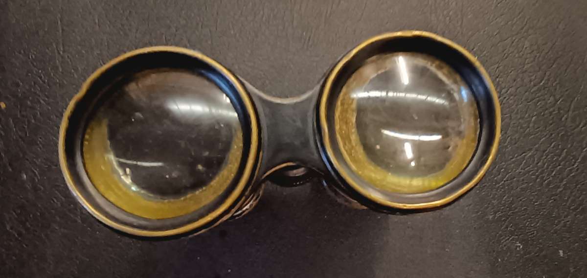 MILITARY WWI RELIC .MARINE/CAMPAGNE/THEATRE TRIPLE OPTIC ANTIQUE BINOCULARS.