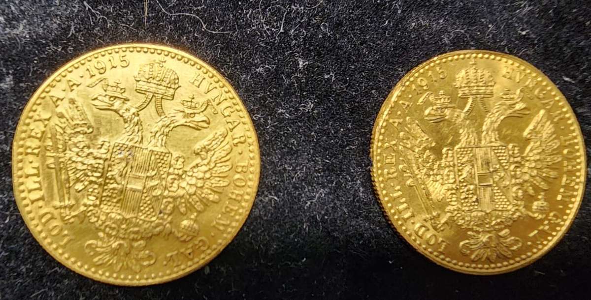1915 GOLD FRANC.IOS.COINS-I.D.G.-AVSTRIAE-IMPERATOR COINS