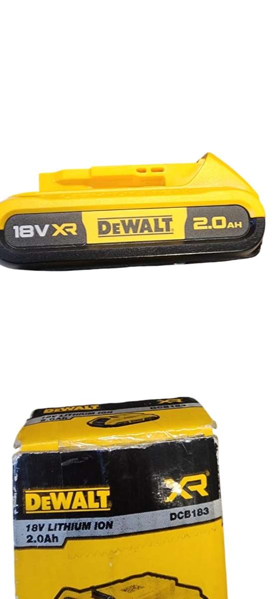 DE WALT 18V XR 2.0AH BATTERY LITHIUM ION SLIDE BATTERY PACK.