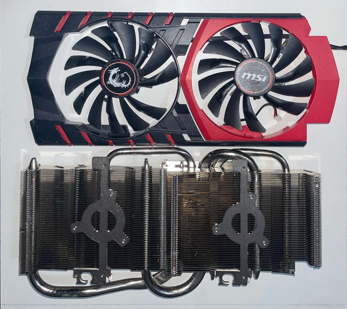 GPU Graphic card heat sink and fan, mounting hole 58 x 58mm (UNTESTED FAN)