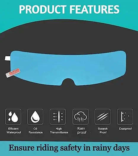 Rainproof Anti Fog Film For Helmets - Rainproof and High Transparency 2 in 1