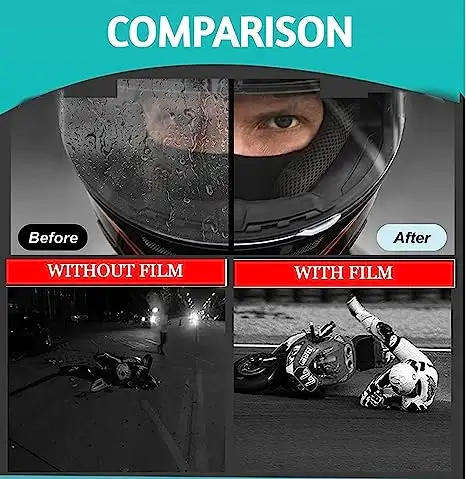 Rainproof Anti Fog Film For Helmets - Rainproof and High Transparency 2 in 1