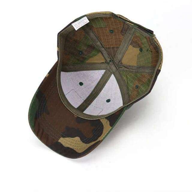 Camo Woodland Velcro Cap (#11 Tactical Cap)