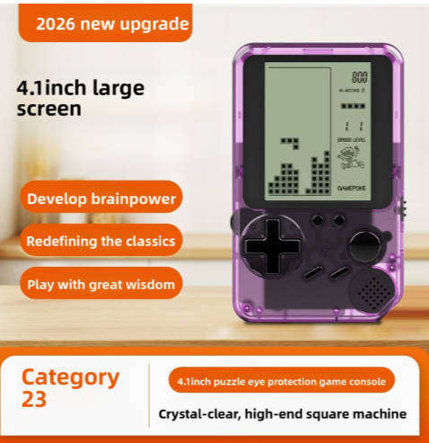 KuHai Handheld Game Console with 4.1-inch Large Screen, Block Game Console, Pocket Game Console, Por