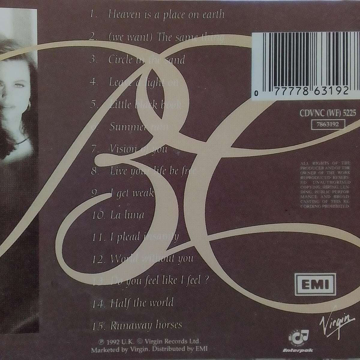 Belinda Carlisle (CD) The Best Of Belinda Volume 1