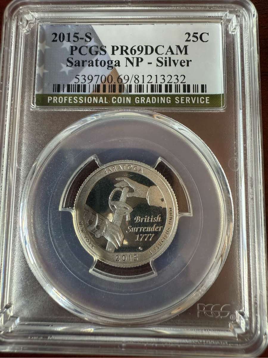2015 USA 25C PR69DCAM SARATOGA NP SILVER