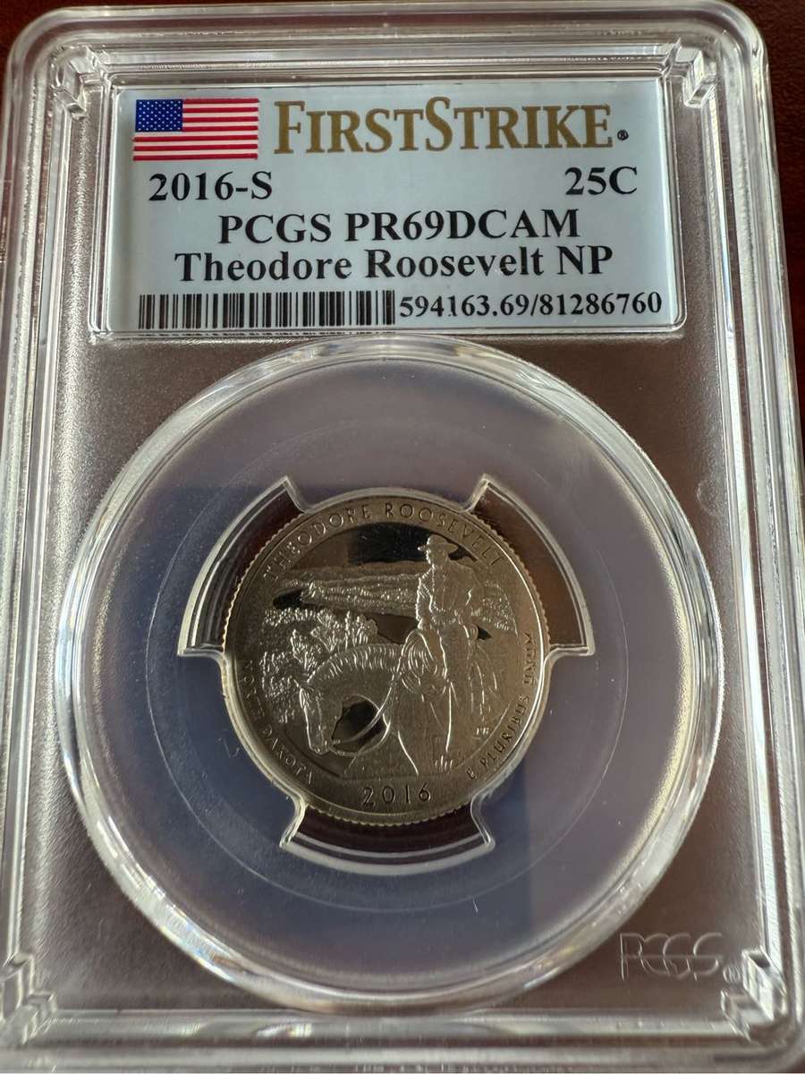 2016 USA 25C PR69DCAM THEODORE ROOSEVELT NP