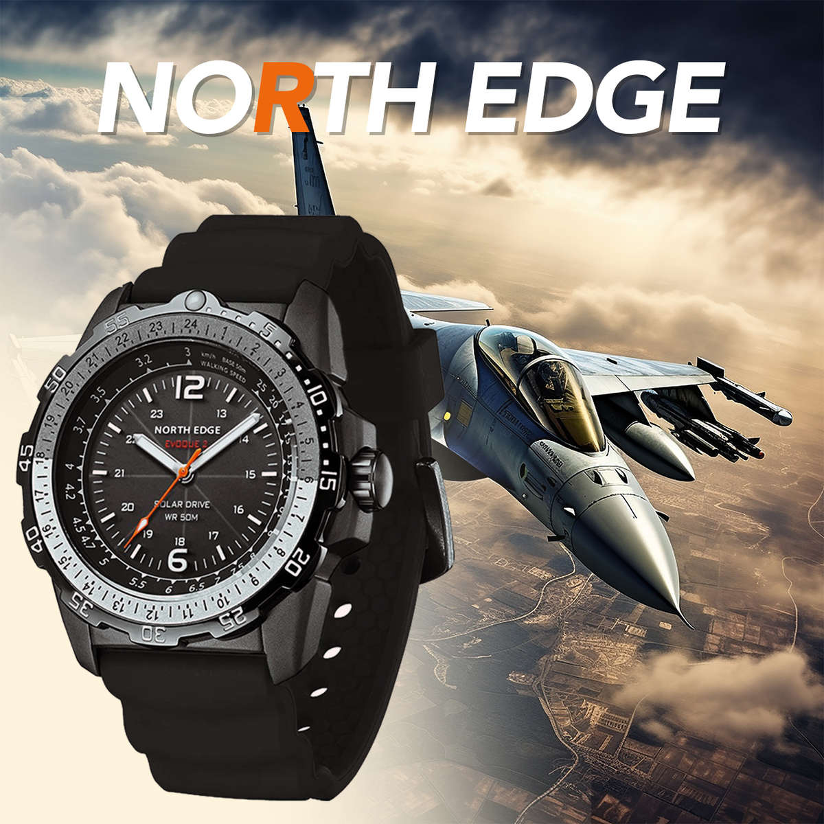 NORTH EDGE Evoque 2 Solar Drive Men's watch
