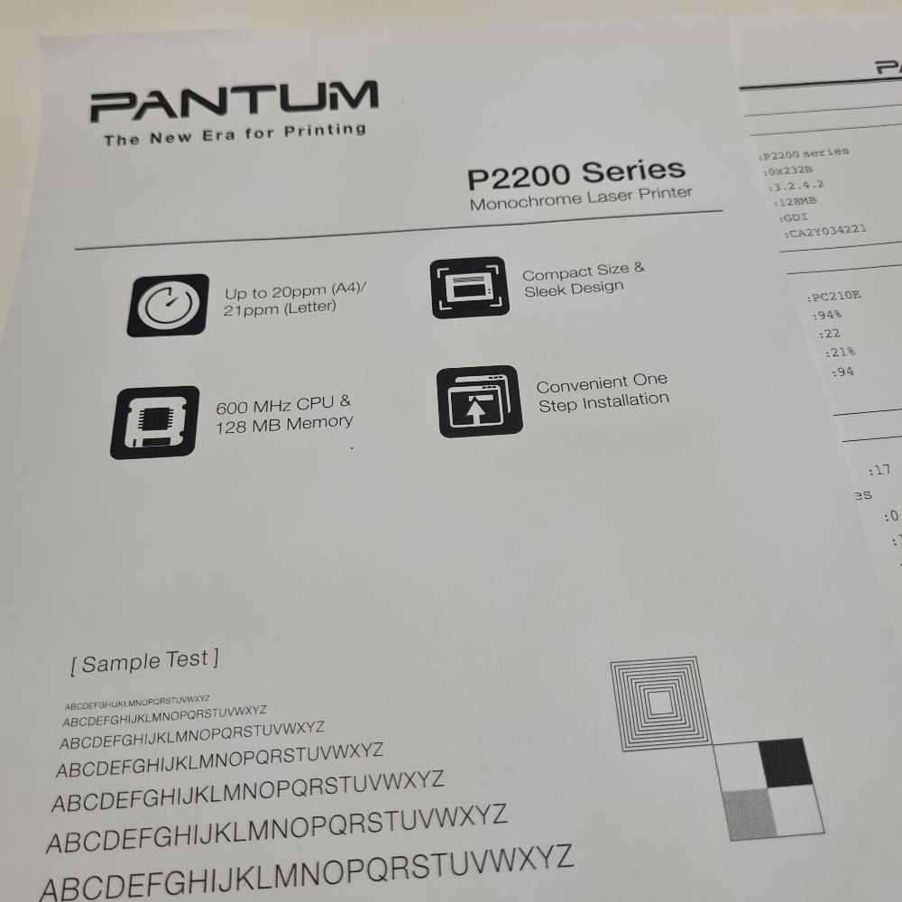 Pantum P2200 Monochrome Lazer Printer. 99.9% New