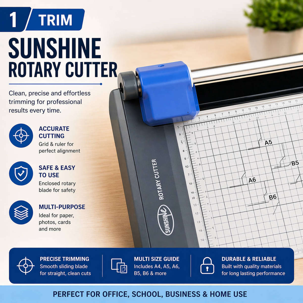 Document Finishing Bundle  GBC Comb Binder + Sunshine Rotary Cutter + Rexel Punch | Business Starte