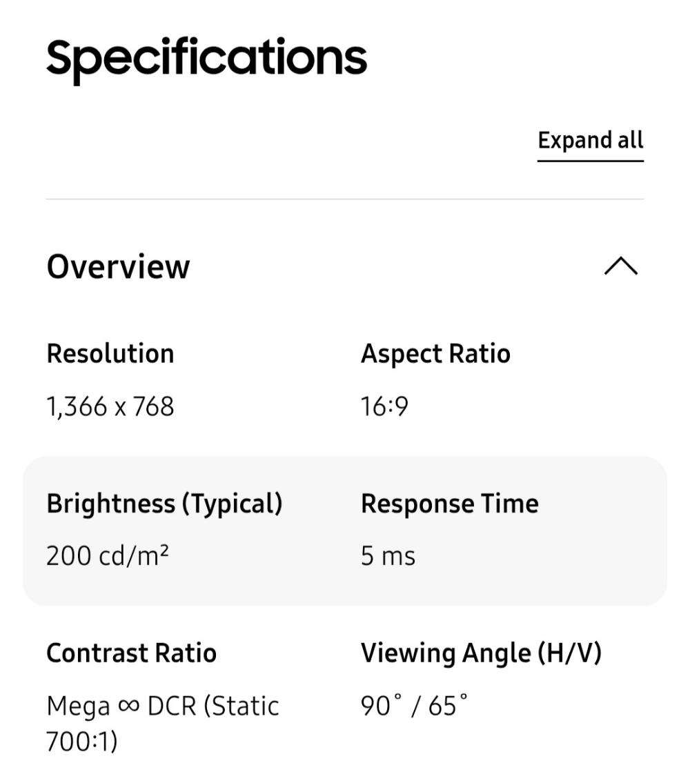 19" Energy-efficient LED monitor S19C150F with Mega DCR