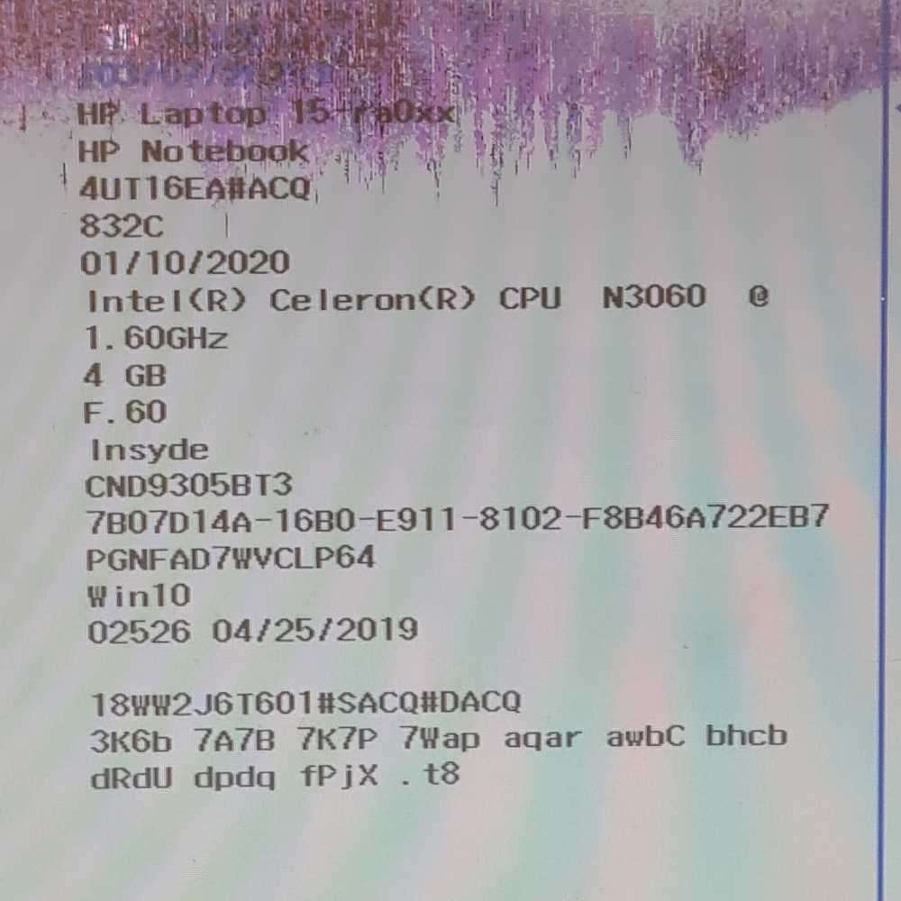 HP Notebook to fix (turns on)