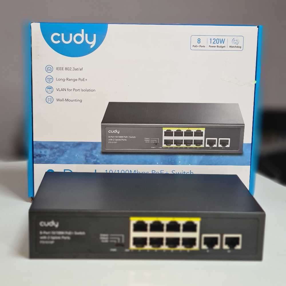 Cudy 10-Port 10/100Mbps Unmanaged Poe+ Switch 120W