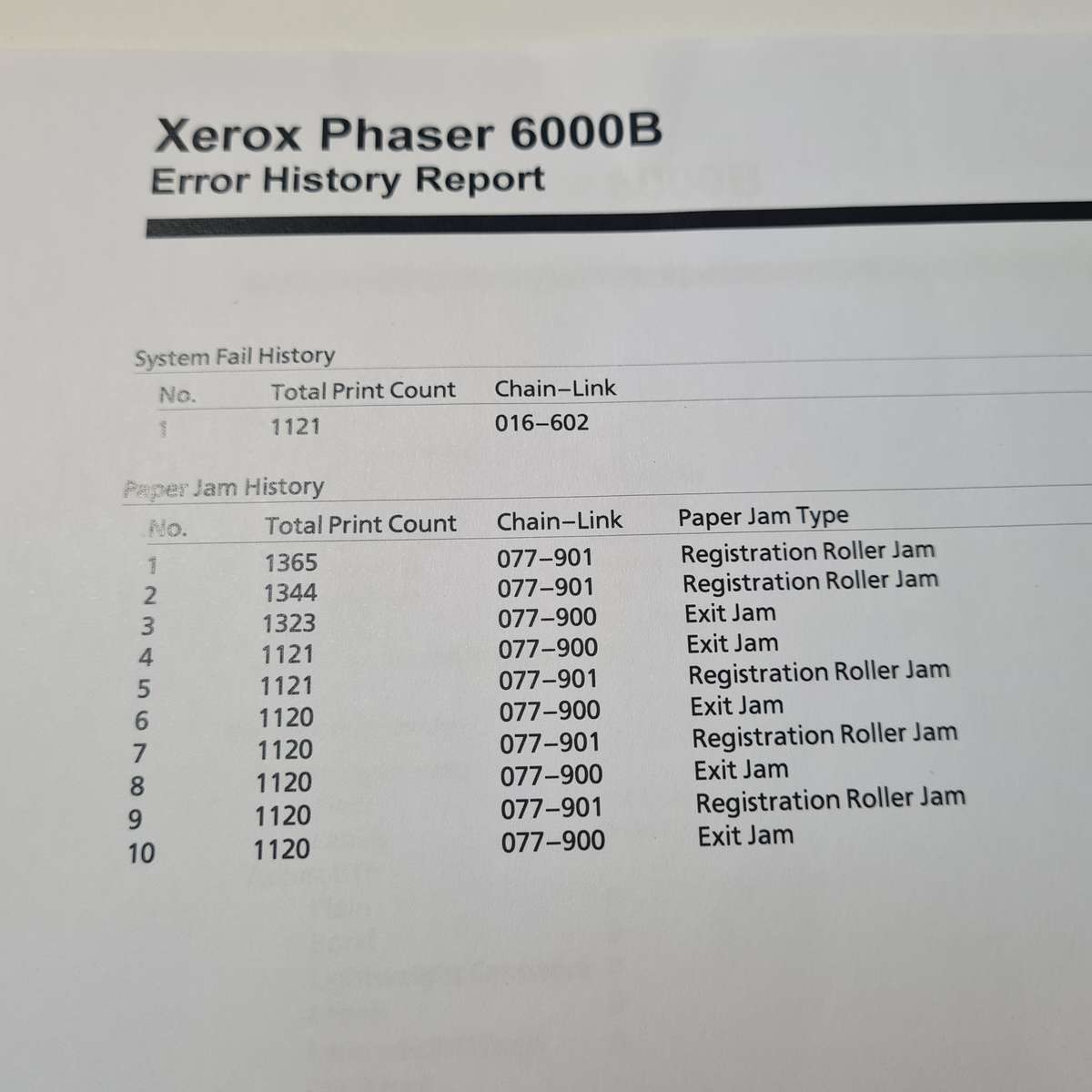 Xerox Phaser 6000 color LaserJet printer.