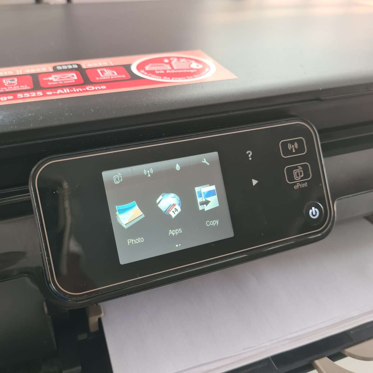 HP wireless ink advantage 5525 printer