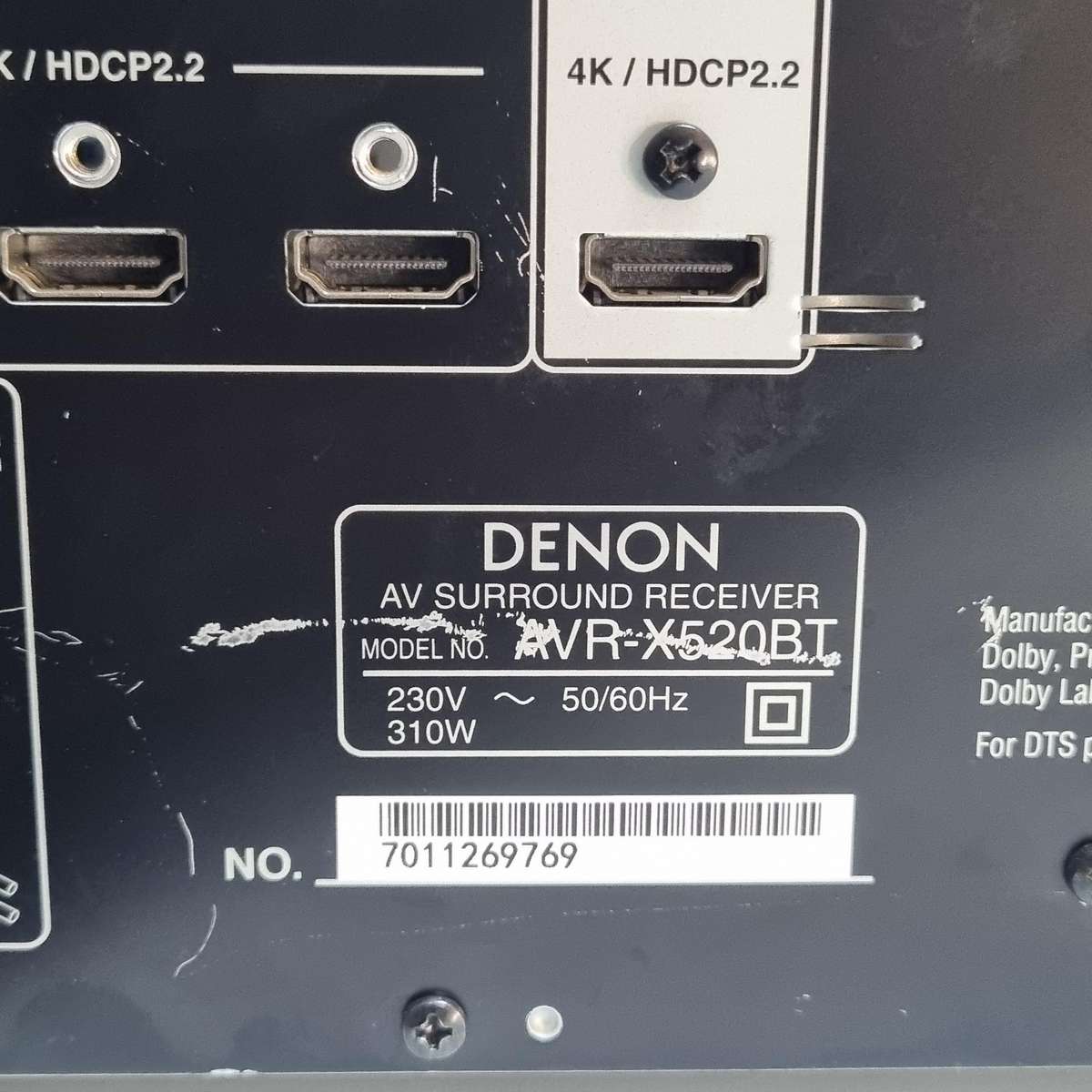 Denon AVR-X520 Bluetooth. (not turning on)