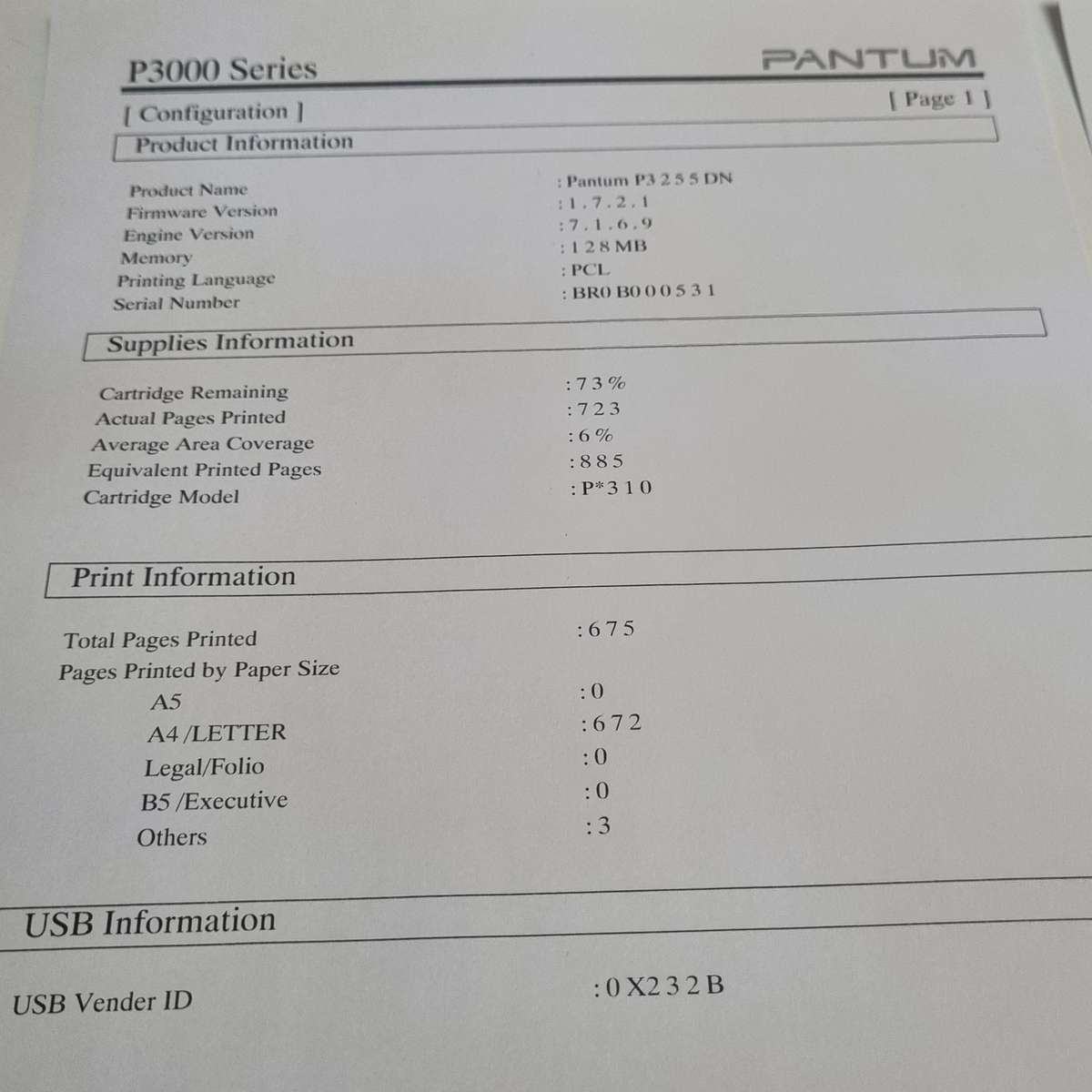 Pantum P 3255 ON Mono Printer