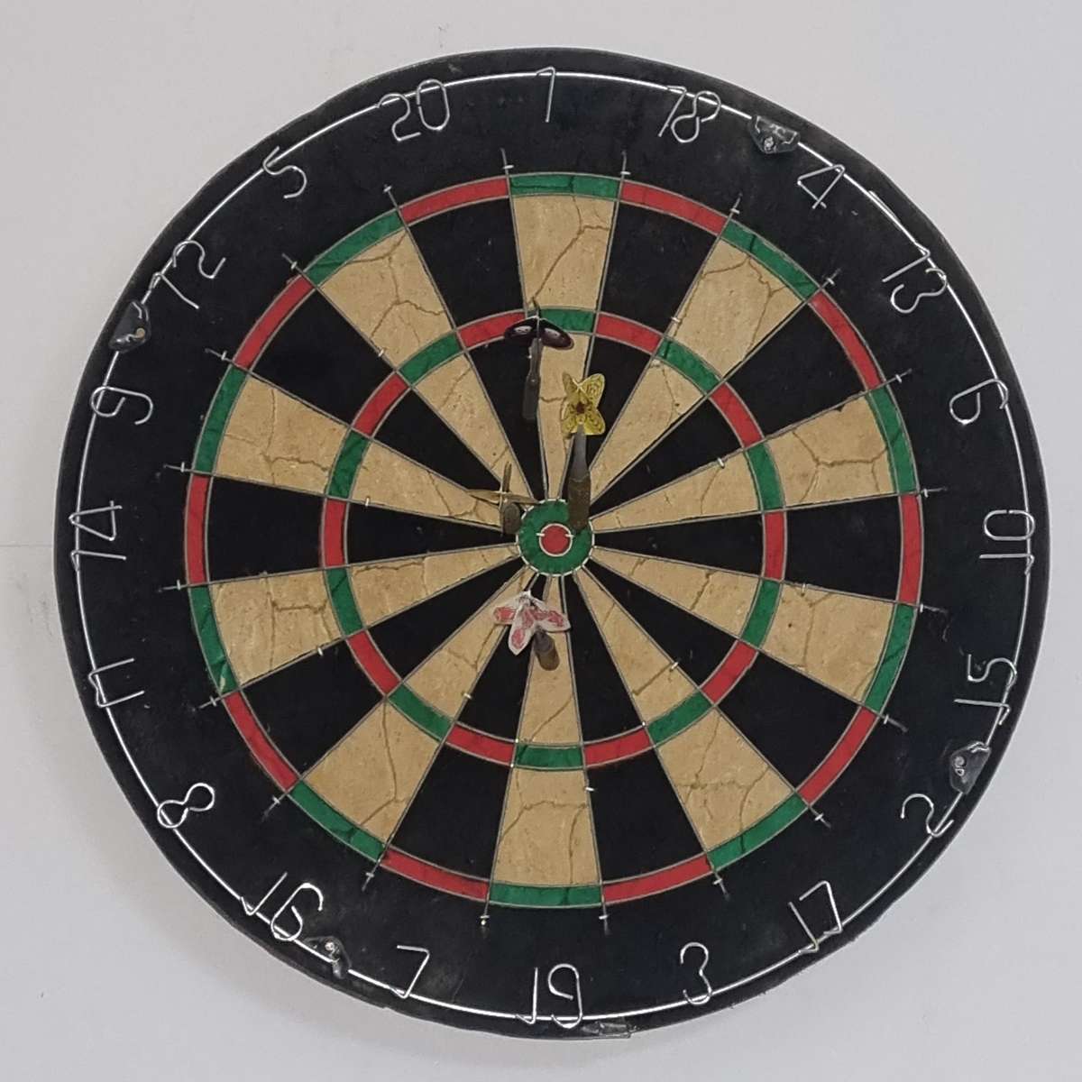 Dart Board with 8 darts