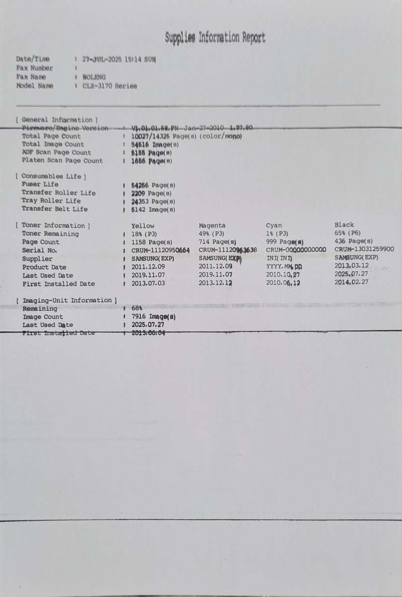 Samsung Multifunctional Color Laserjet Printer