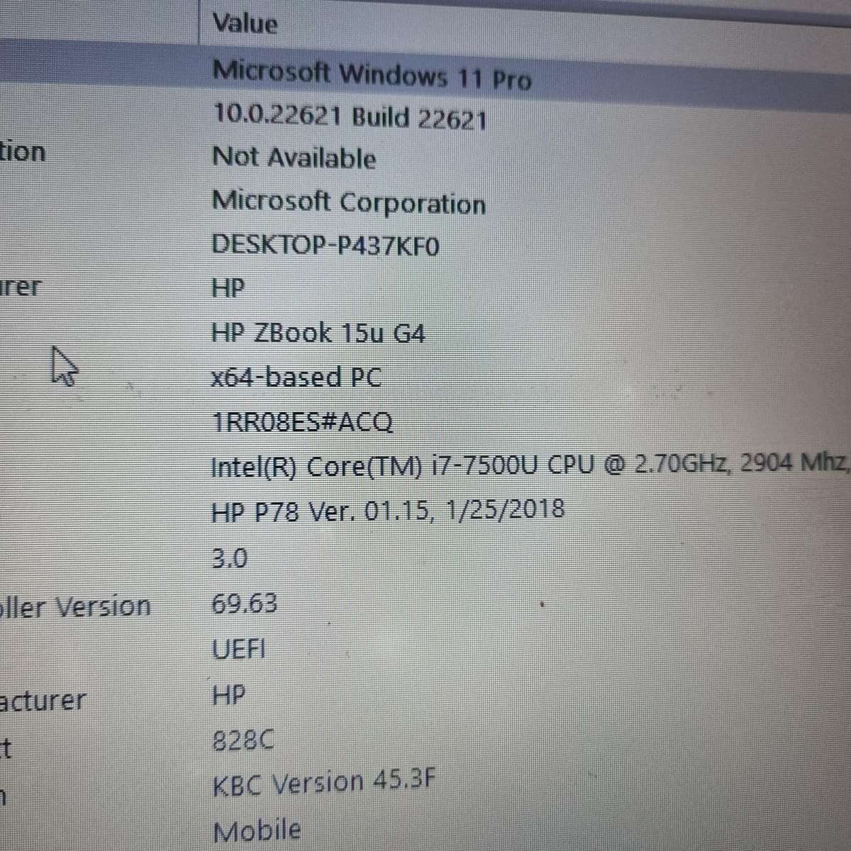 Core i7 HP Zbook 15u G4 Work Station