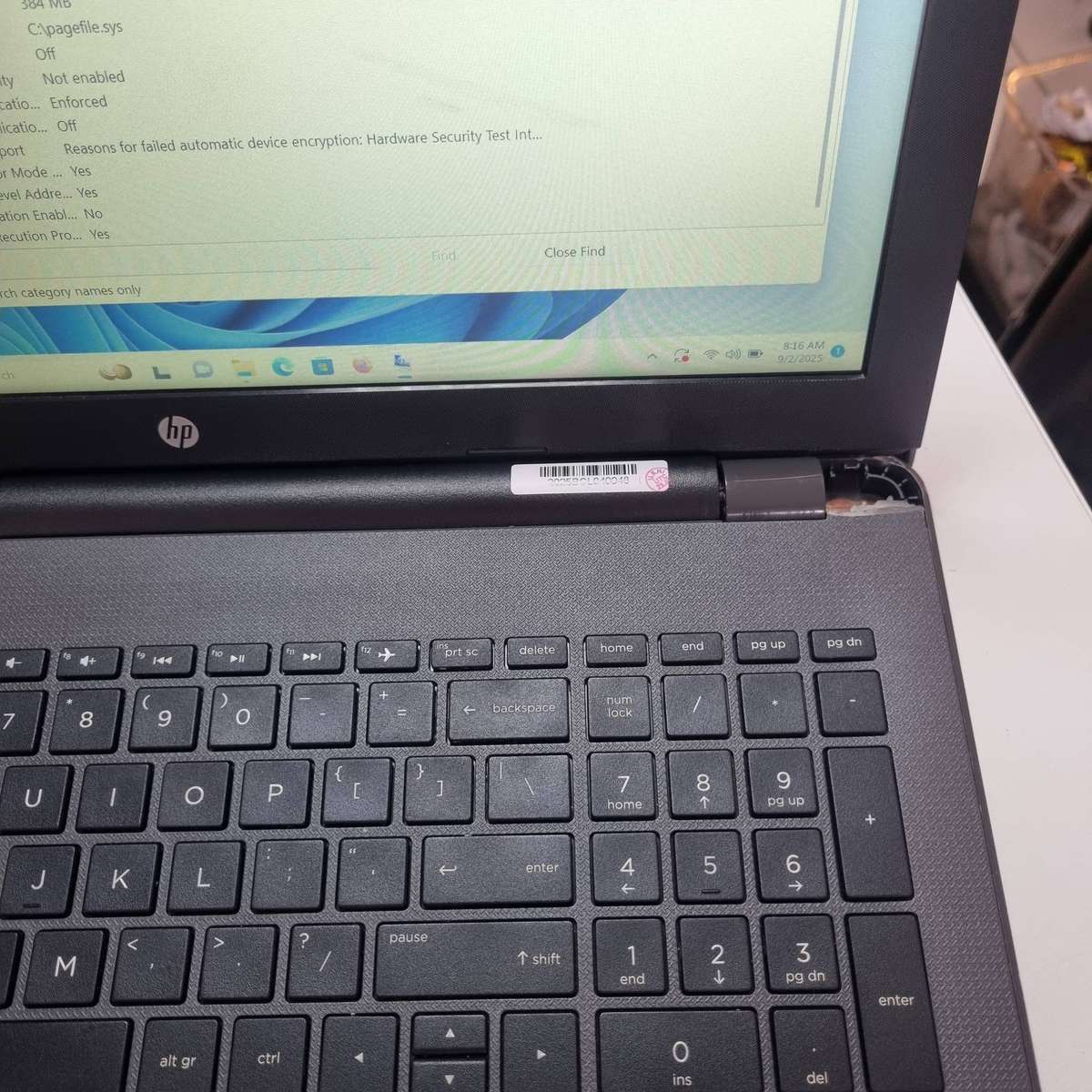 Intel Core i5-7200U (7th Gen) HP 250 G6 Notebook PC