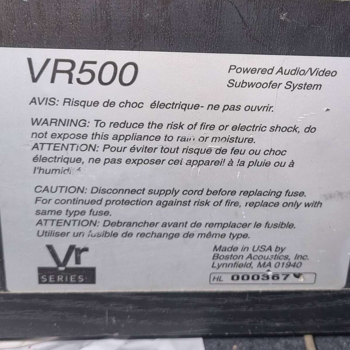 (Case only )Boston Acoustics Case for Sound builders