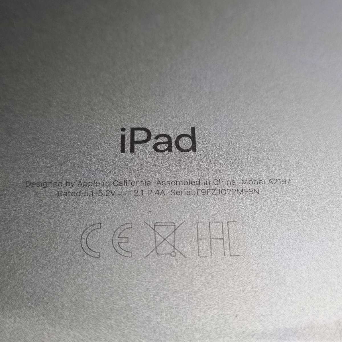 For parts. Apple iPad 7th Generation (Model A2197).