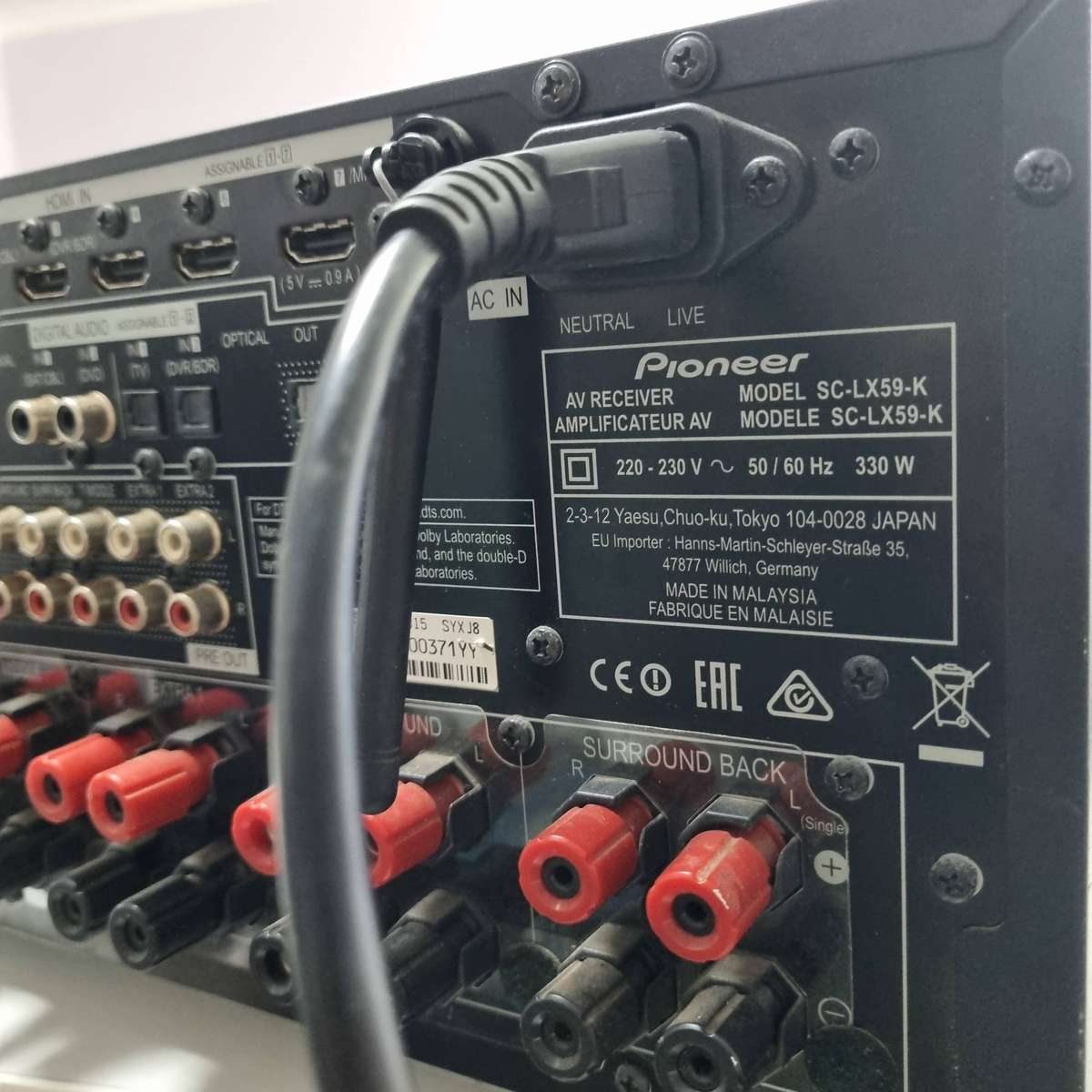 (No sound) Pioneer SC-LX59 Receiver