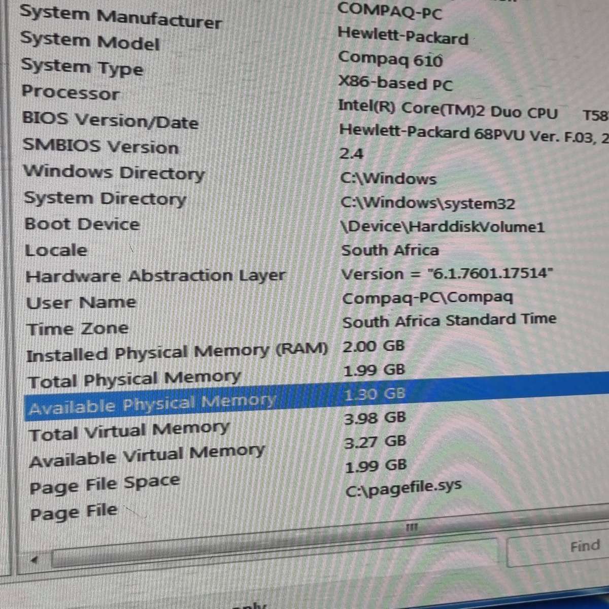 HP Compaq 610 laptop (working. See details)