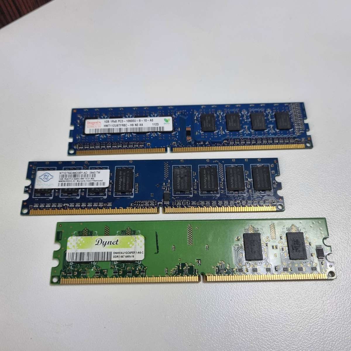 Lot of 3 Desktop RAM Sticks  DDR3 + DDR2 (1GB + 1GB + 2GB)